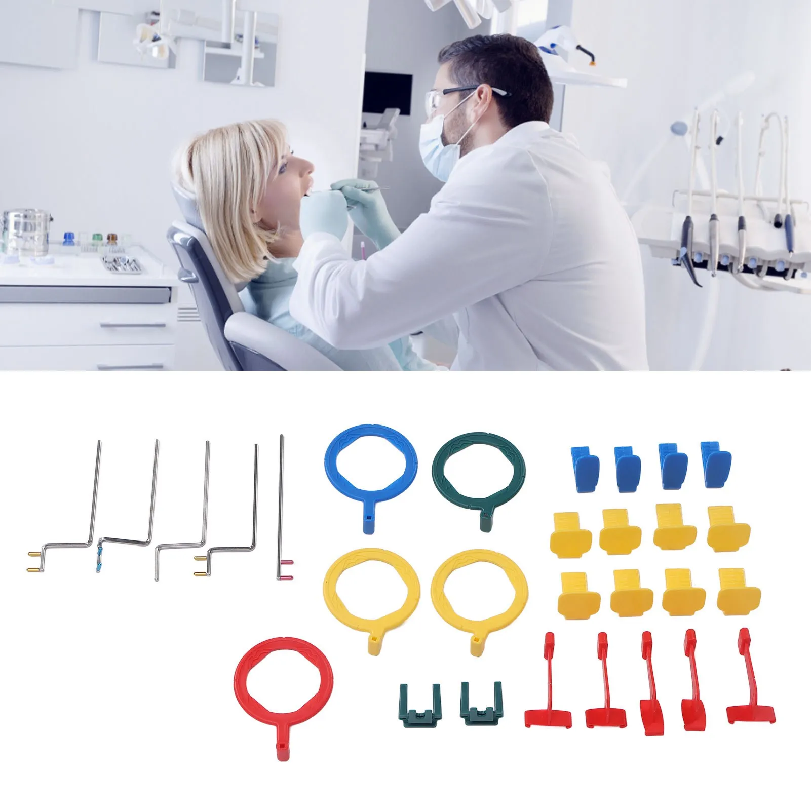 نظام تحديد المواقع لفيلم الأشعة السينية داخل الفم للأسنان، مجموعة أدوات مساعدة صور الأسنان المرئية المريحة لأداة تثبيت الأسنان