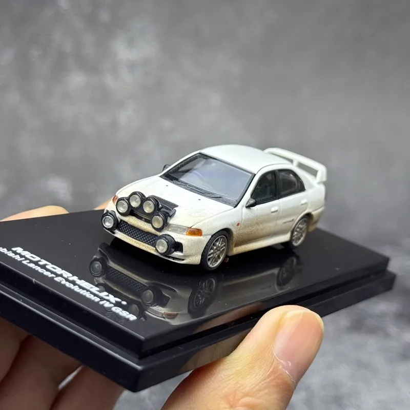 MH 1/64 ميتسوبيشي لانسر EVO IV نسخة الموحلة مع منافذ سبيكة سيارة نموذج غرفة عرض نموذج محاكاة جمع سيارات الصبي هدية