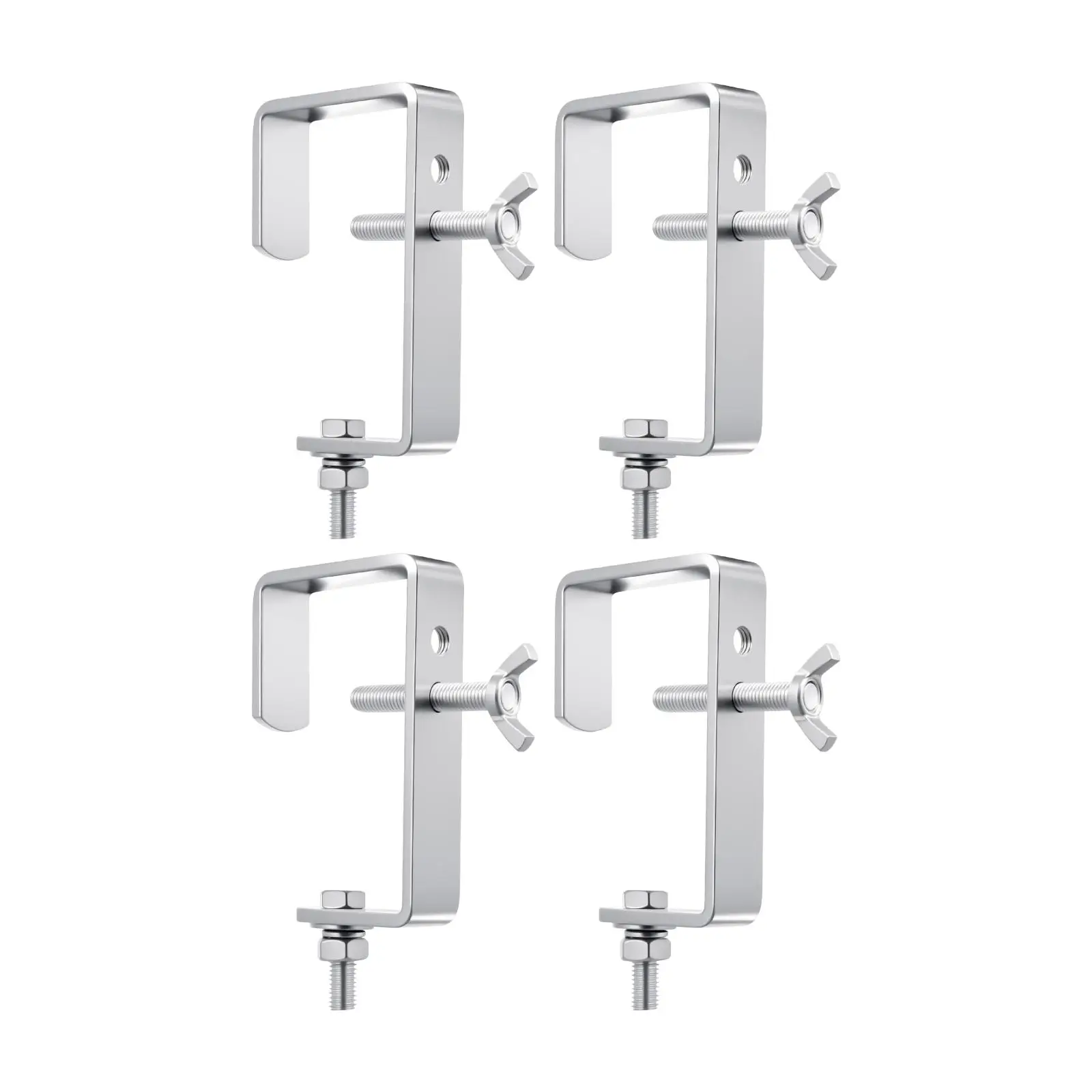4Pcs Stage Light Clamp Premium Rotatable Bar Hook Lightweight DJ Light Clamp