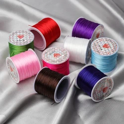wholesale 60Meters/Roll 0.6mm Width Elastic Rope Stretch Beading Wire/Cord/String/Thread for DIY Charm Jewelry Making Materials
