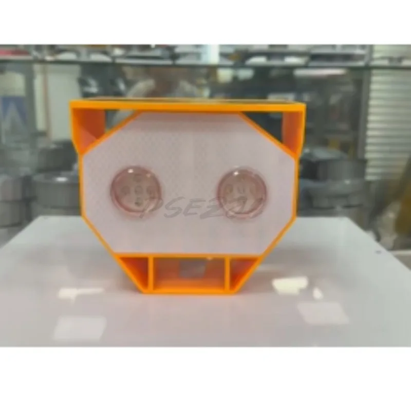 Solar Powered Cat Eye Warning Light Synchronized Flashing on Highways Yellow and White Induction Light LED Cat Eye Strobe Light