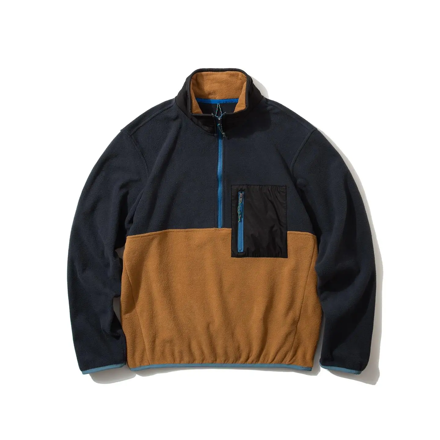 【セール中】和風アウトドアスポーツ軽量暖かいフリースパーカーカラーブロックユニセックススウェットシャツトレンディブランドゆったりフィット秋冬春