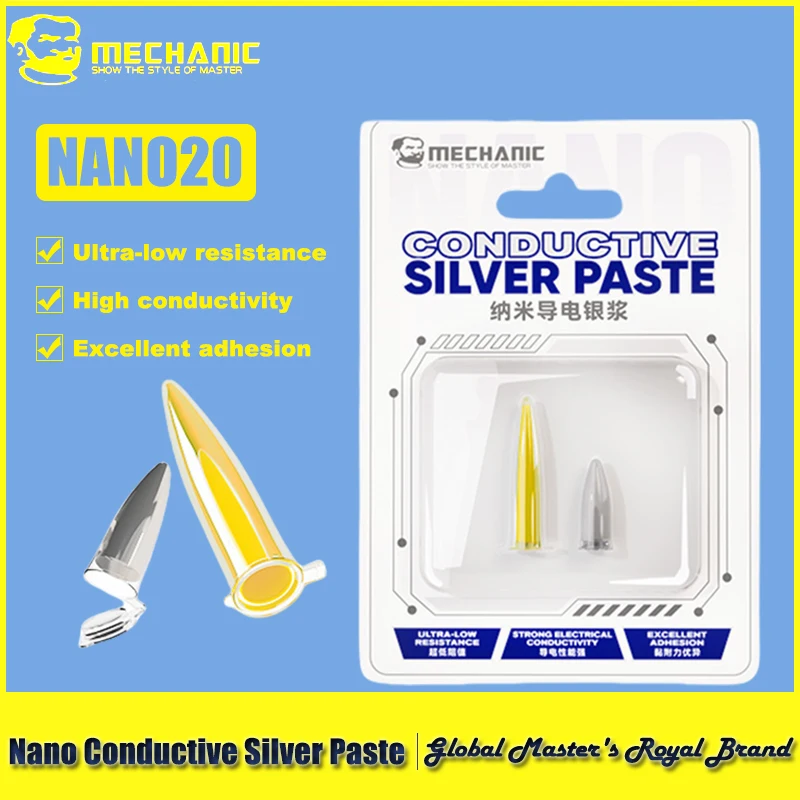 

【MECHANIC】 NANO20 Nano Conductive Silver Paste for iPhone Android Phone Repair Flexible Screen Circuit Repair ITO Silver Paste
