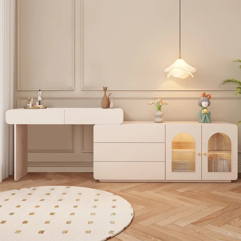 

Design Modern Dressing Table Jewelry White High End Wood Dressing Table Bedroom Storage Light Pentiadeira Dresser Furniture