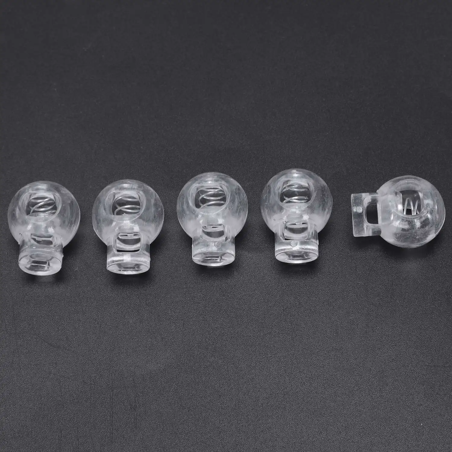 50 Stück durchsichtiger Kunststoff 5mm Einloch-Kabels topper Kabels chloss Kabel verschluss stopper