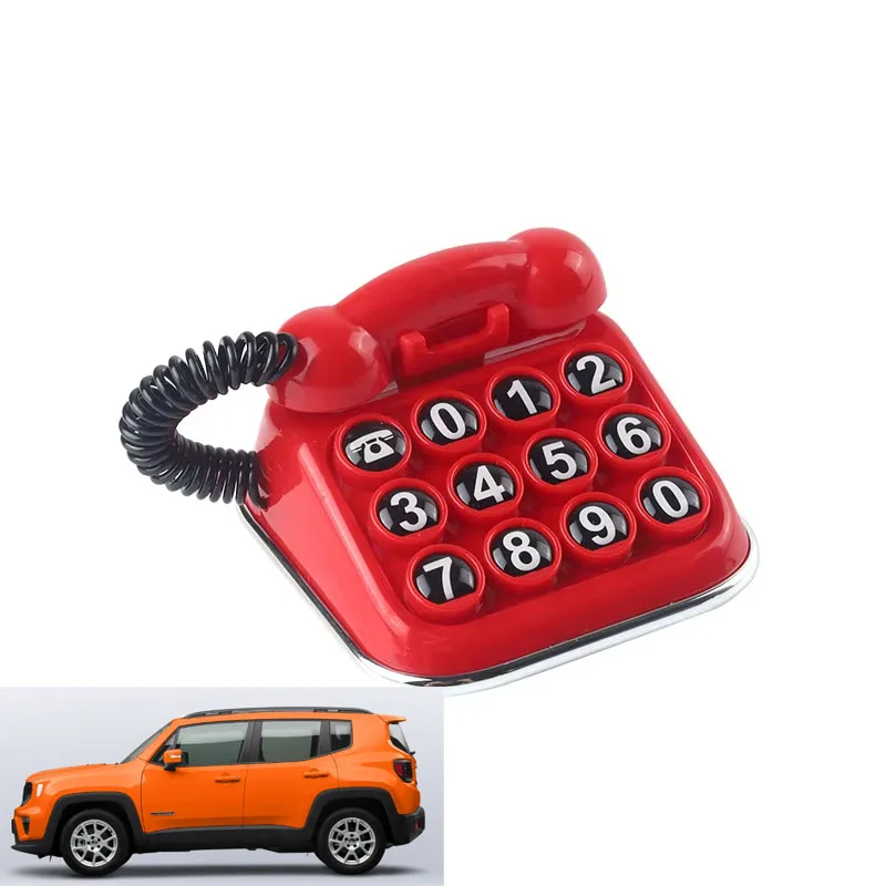 FOR JEEP Parking Number Plate, Creative Car Moving Sign, Car Phone Number Sign, Hidden Number Design, Car Interior Decoration