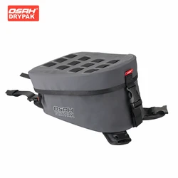 OSAH Grey Motorcycle Front Oil Tank Bag 6L High-capacity PVC Waterproof Fabric Outdoor Riding Gears Pack Tools Bag Accessoires