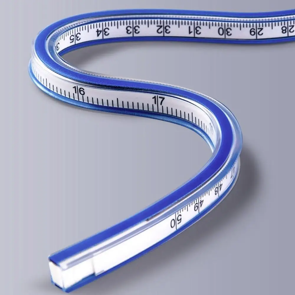 Multifunctional Student Measurement Office School Drafting Drawing Ruler Dividing Ruler Flexible Curve Ruler Serpentine Ruler
