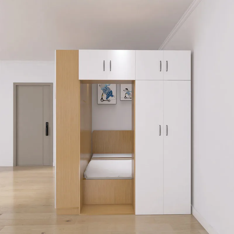 

Bed with partition, one-bedroom change to two-bedroom living room bed, bookcase, card seat, integrated tatami bed and wardrobe