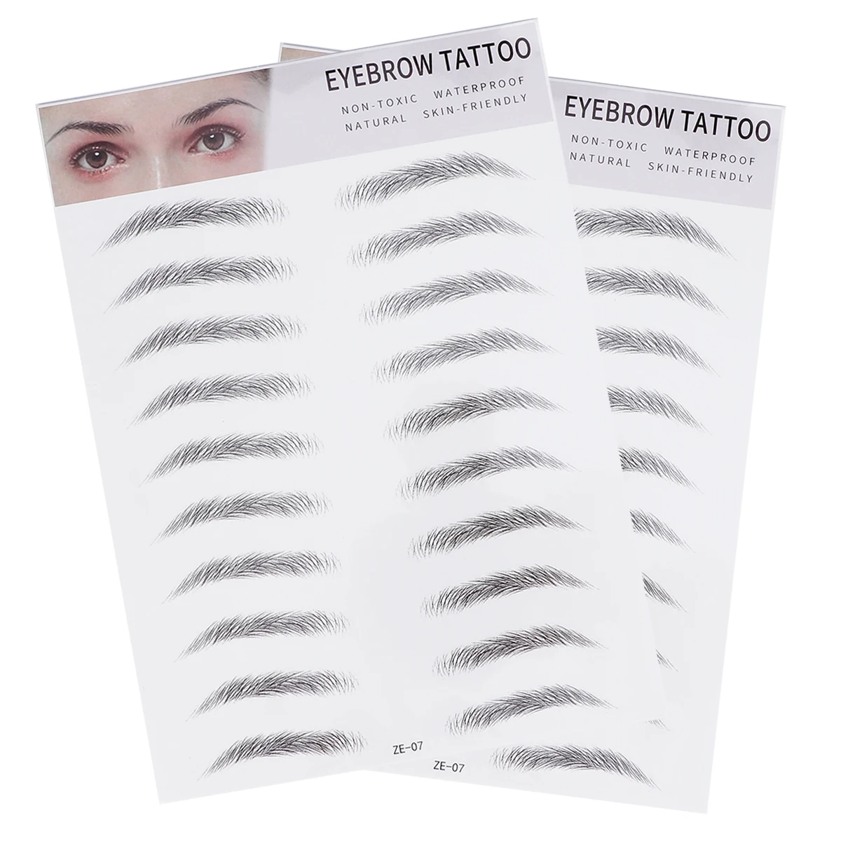 

2pcs Stickers Waterproof Transfer Tool Artificial Imitation Stencils Sculpt Eyebrows Perfect Eyebrow Stencils Shape