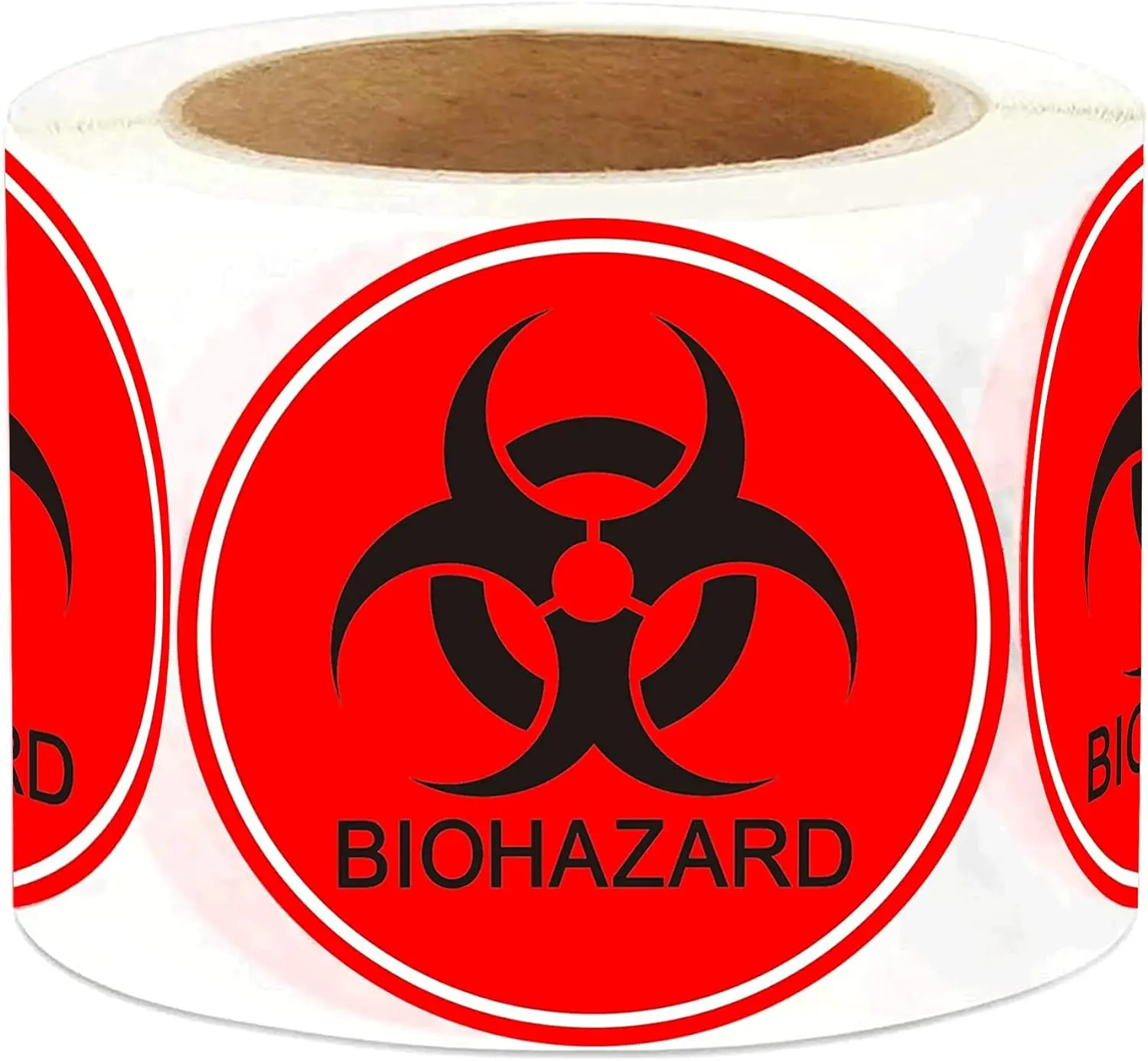 

250 Pcs Biohazard Stickers Sign 2 Inch Waterproof Biohazard Warning Hazard Labels Use for Labs Hospitals and Industrial Use