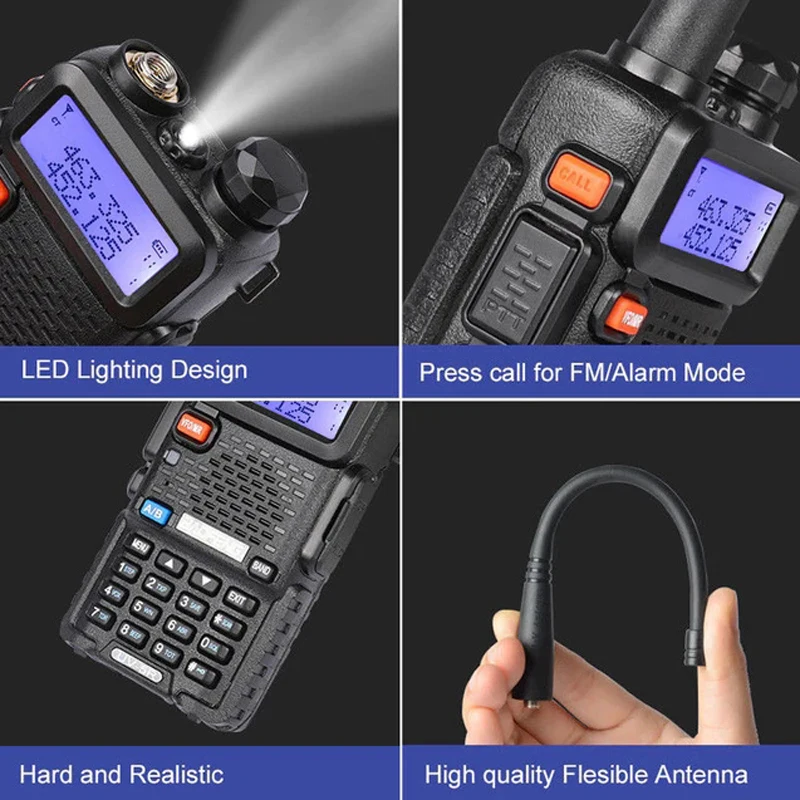 1 sztuk darmowa wysyłka 5W / 8W Baofeng UV-5R Walkie Talkie LED wyświetlacz dwuzakresowy duża odległość dwukierunkowe Radio oryginalny Baofeng uv 5r