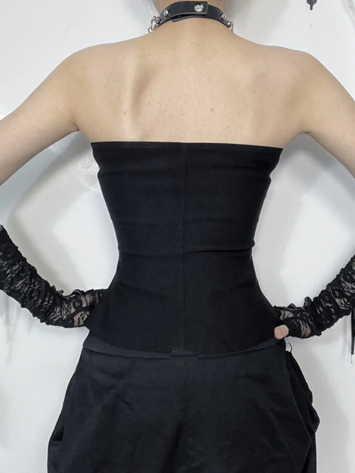 Wannathis Gothic Fibone Strapl Y2K Robot Top loween Aibi Vest Streetwear ort Length Color Women's C... #4