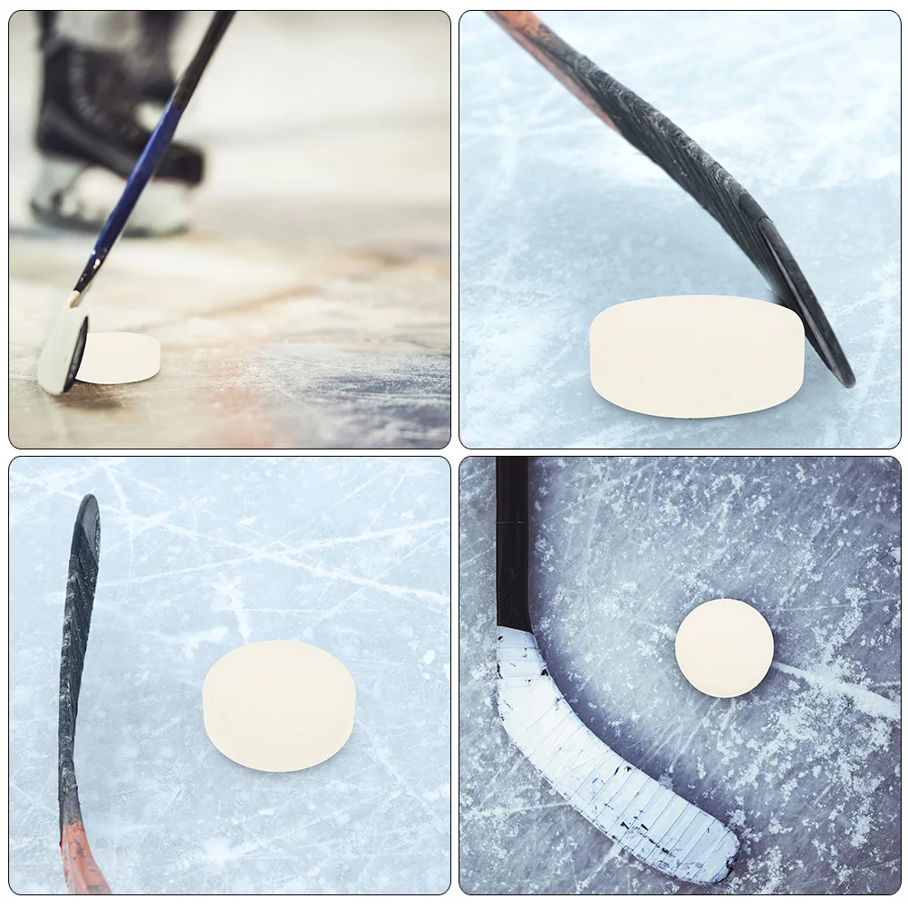 

4pcs Small Ice Hockey Puck Luminous Training Puck For Indoor Outdoor Practice Durable Pvc Lightweight High Hardness Smooth