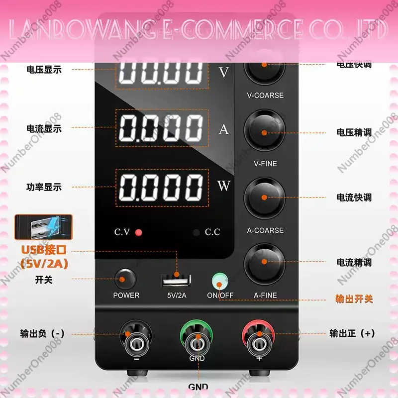 30V 10A DC Power Supply 300W, Adjustable Variable Bench Power Supply 4-Digit Display with Output Switch for Lab Phone Repair