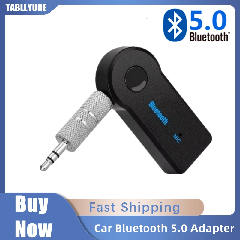 AUX Car Bluetooth Receiver 3.5mm Socket 5.0 Wireless Bluetooth Adapter Audio Converter Mobile Phone Hands-Free Stereo Reciever