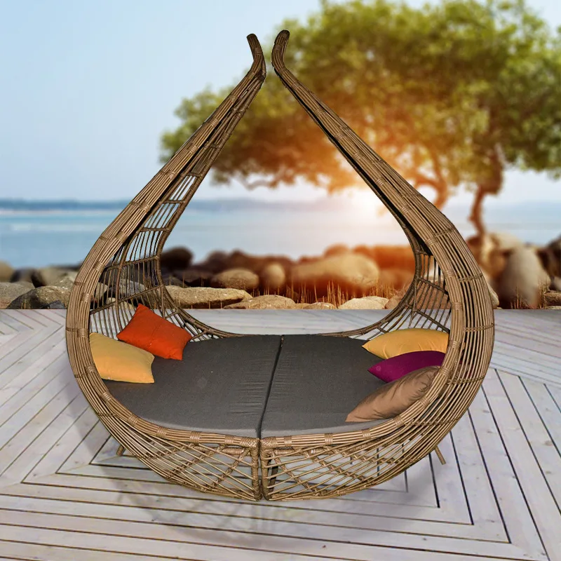 

Мебель из ротанга Ленивая кровать, кровать для отдыха во дворе Кресло ручной работы