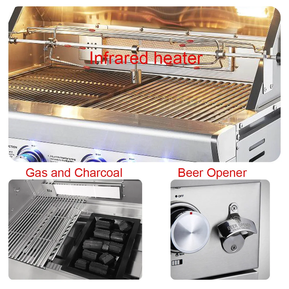 Outdoor Grill Garden Stainless Steel Outdoor BBQ Kitchen Outdoor Kitchen Island