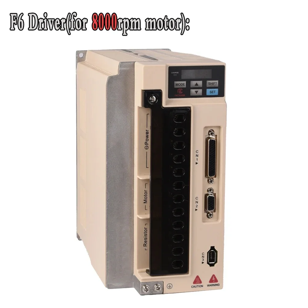 3.7KW High Speed 8000/12000rpm 5HP 23.3Nm AC Servo Spindle Motor Drive Kits 178mm 3PH 380V Constant Power for CNC Lathe Milling