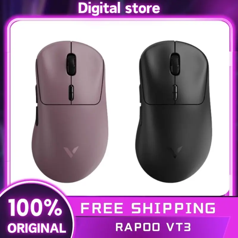 

Rapoo VT3 2nd Generation Wireless Mouse Tri Mode Mouse Custom Paw3950 Ultimate 8000Hz Ergonomic Gaming Mice PC Gamer Accessory
