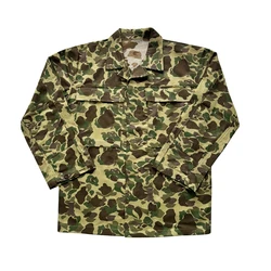WW2 US Soldier Uniform Duck Hunting Double-sided Camo Coat HBT Soldier Vintage Soldier Uniform Vintage Camouflage Jacket