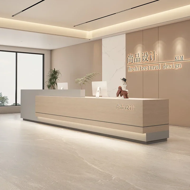 Luxury Salon Reception Counter Minimalist Design Professional Office Entrance Tables Desk Minimalist Mostrador Trendy Furniture
