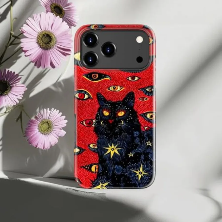 아이폰 17 프로 맥스 케이스 - 무선 충전 호환 - 이중 레이어 하드 쉘 + 실리콘 커버 - 충격 방지 보호 폰 케이스