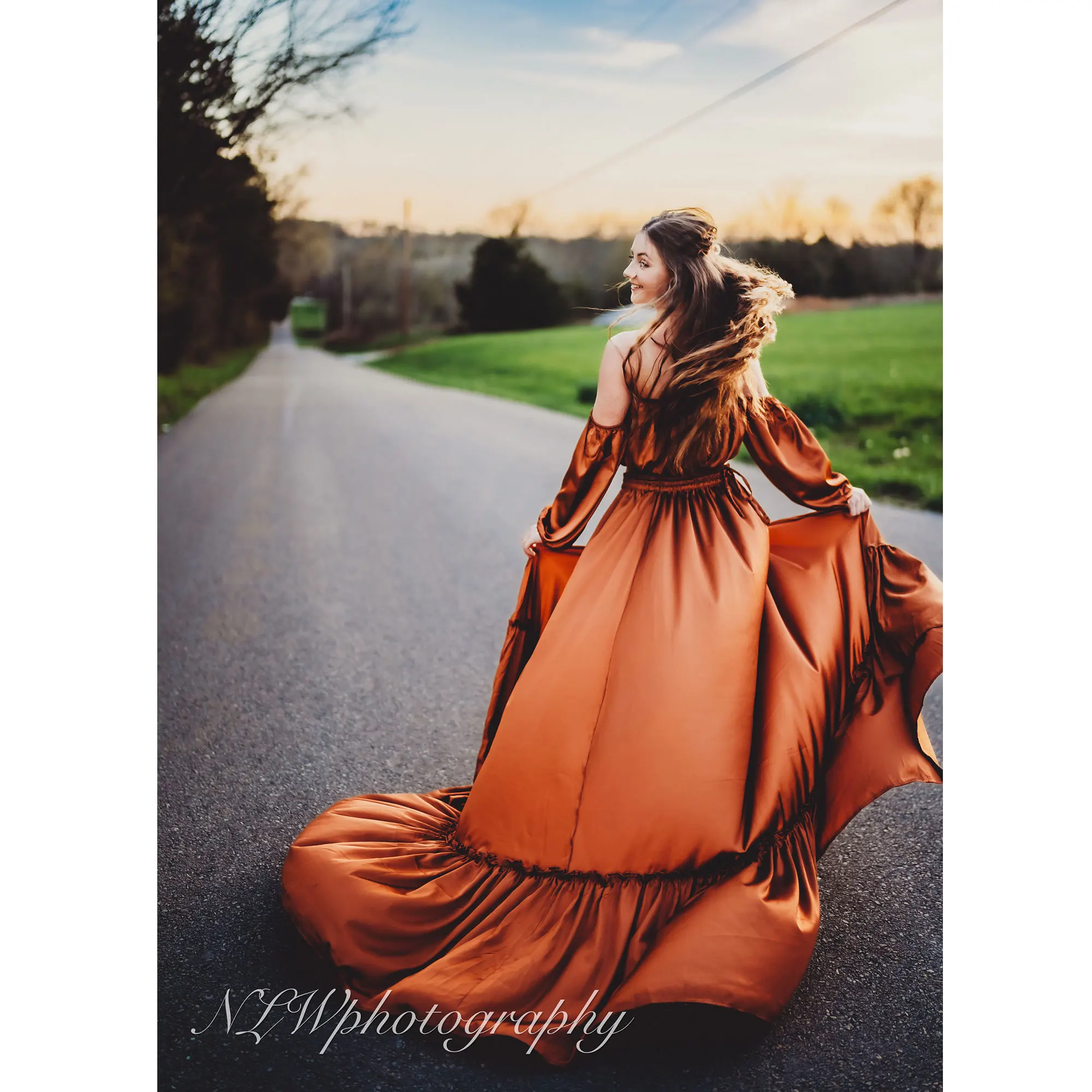 

Don&Judy Boob Tube Maxi Dress Pregnant Woman Smooth Pregnancy Maternity Robe Silk-like Gown Photo Shoot Baby Shower Clothes