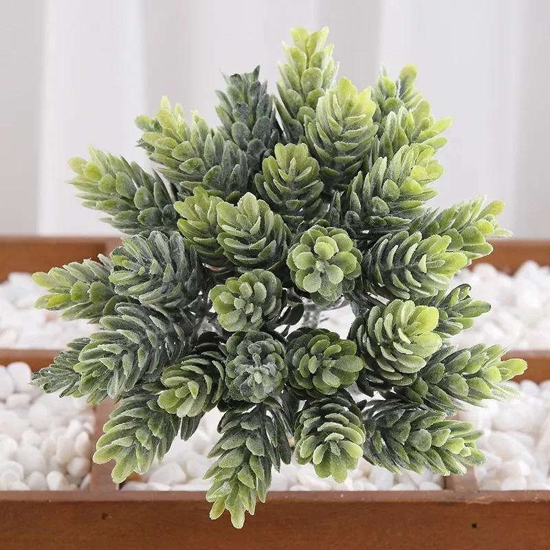 4pcs 30Heads Pine Cone Pineapple Grass Plastic Artificial Bouquet for Garden Decoration Weddding Party Home Decor Floral Bonsai