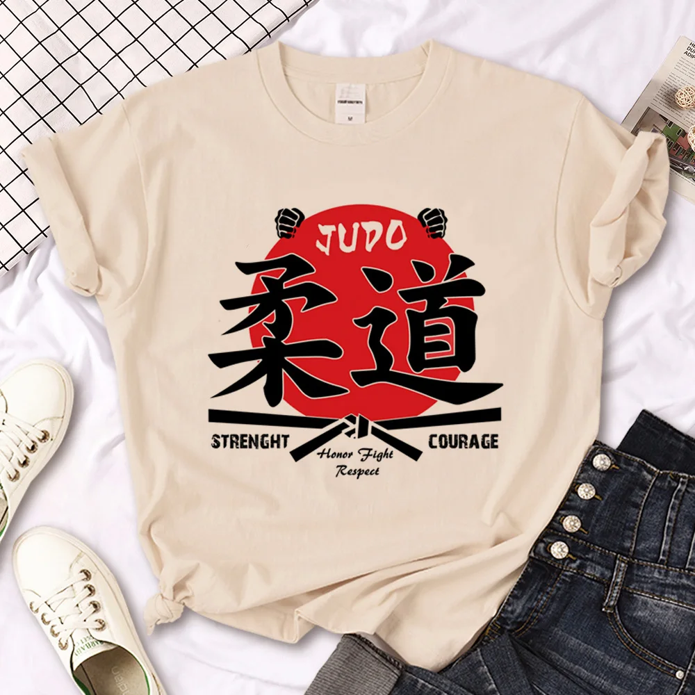 

Judo tshirt women summer comic manga t shirt female designer clothing