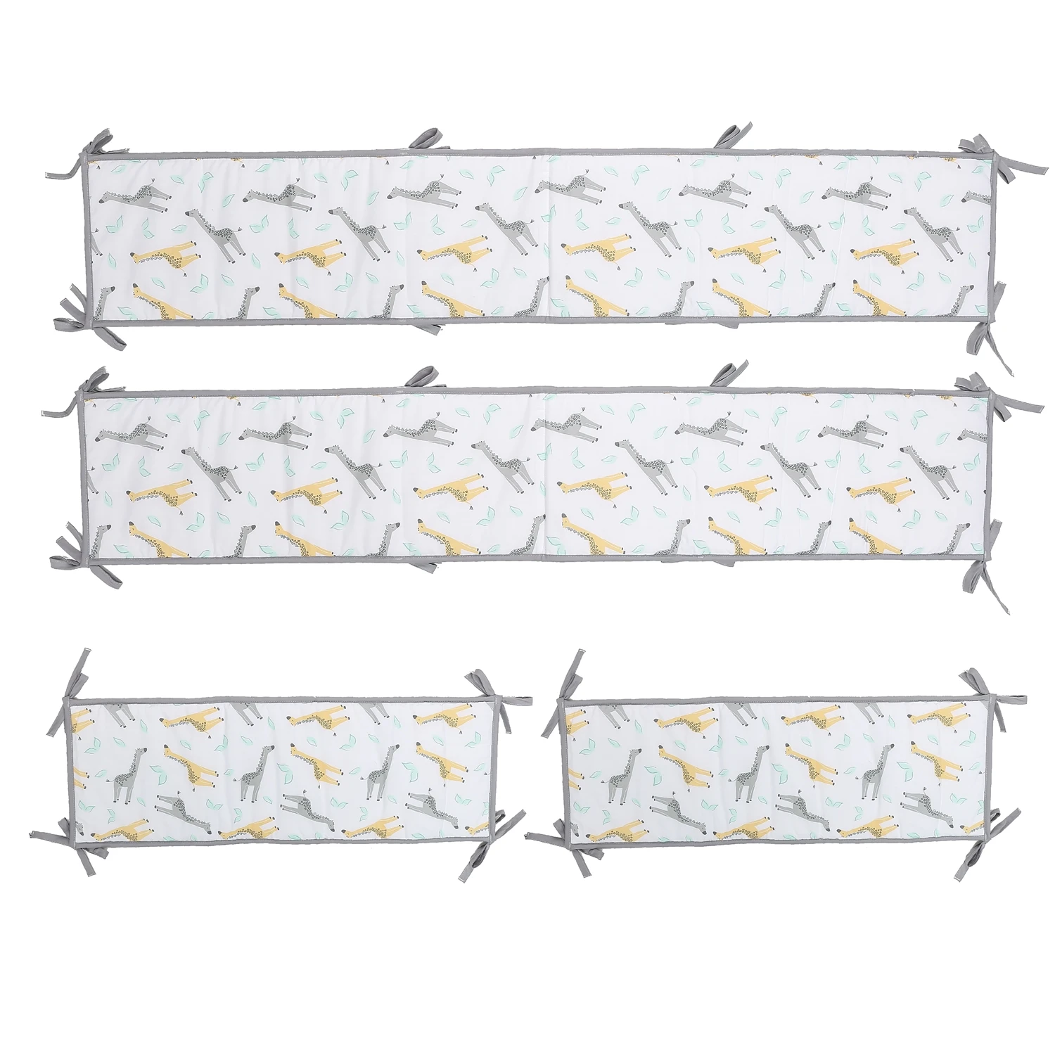 Parure de lit en coton à volants CPull pour bébé, jupe de lit à volants, pare-chocs de berceau, drap de couette, 4 pare-chocs, 7 pièces