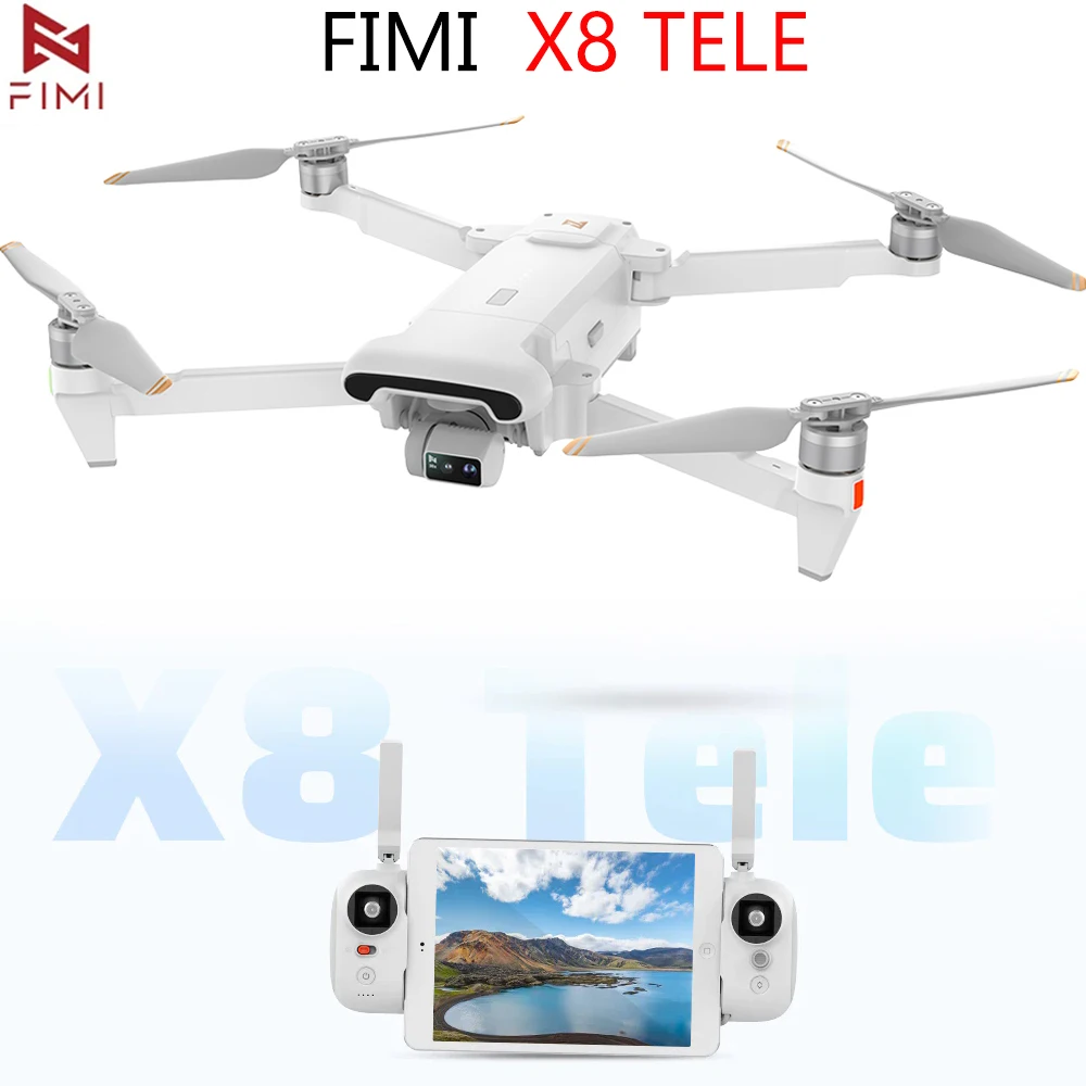 FIMI X8 Tele Drone 60fps 4K Camera 10KM 3-Axis Gimbal GPS AI Super Night Video With Voice Control RC Quadcopter Toys For Kids