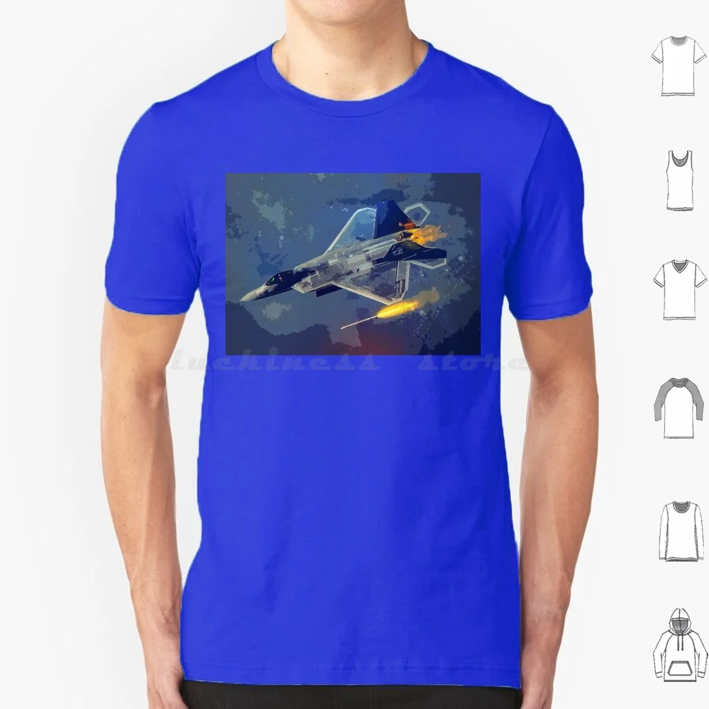 F-22 Raptor Firing A Missile T Shirt Cotton Men Women DIY Print Plane Planes Sky Pilot Hero Air Force Usaf Us Air Force Fighter