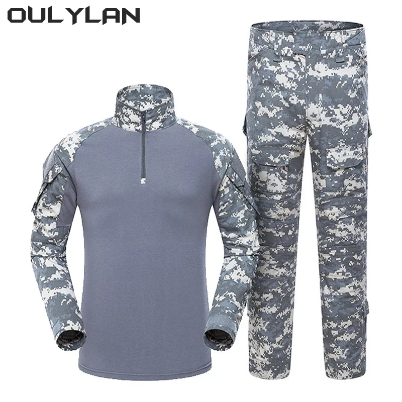 

Oulylan Camouflage Hunting Shirts Pants Paintball Sets Pant Men Tactical Uniform Clothes Suits Training Suit