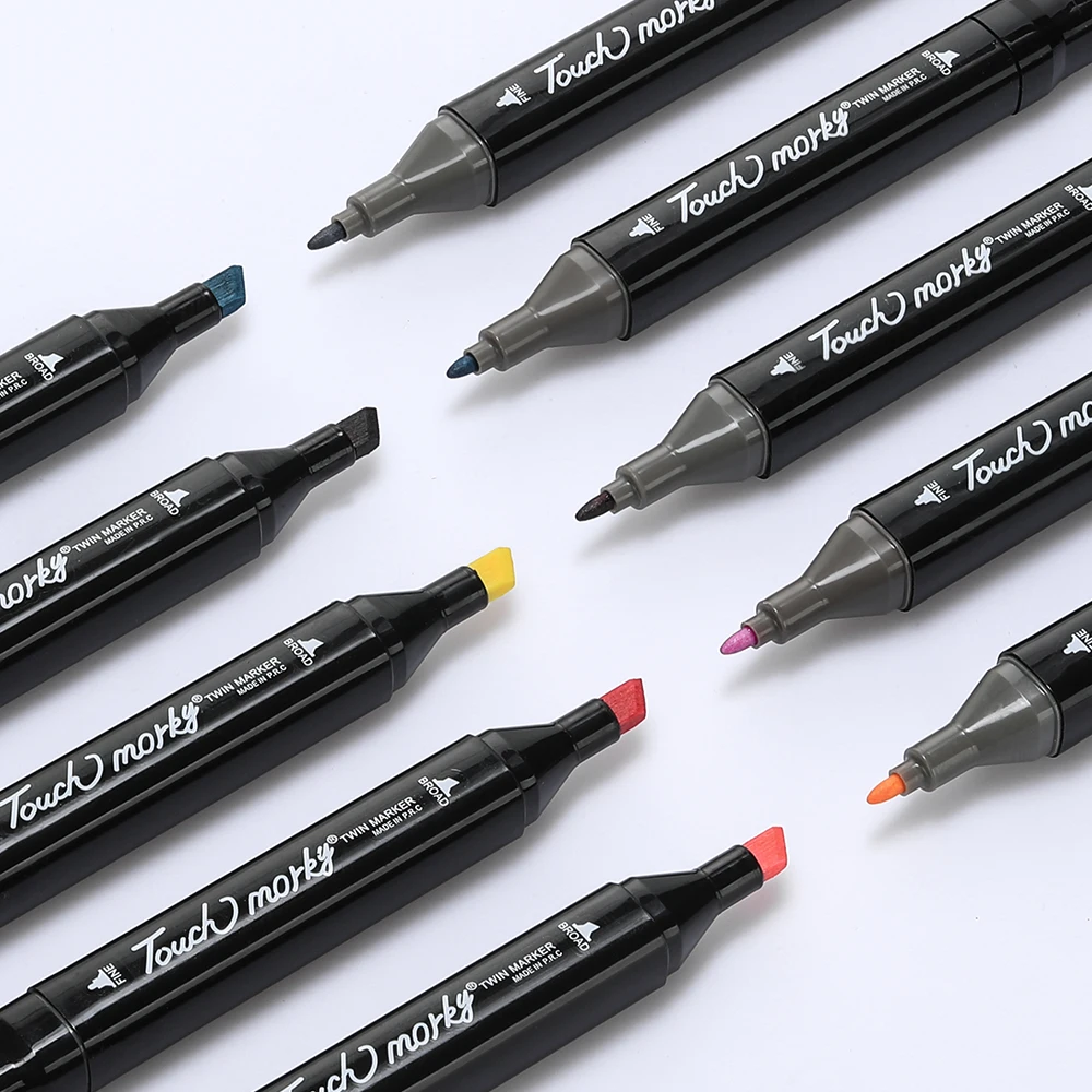 Set Di 36 Pennarelli Con Doppia Punta: Pennelli Per Calligrafia, Bullet Journal E Manga - Punta Spessa E Fine Incluse