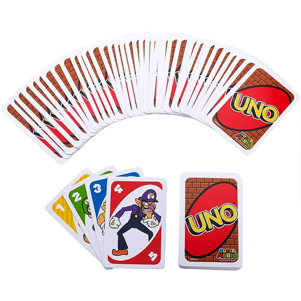 UNO FLIP! Board Games Playing UNO Card Game totoro Super Mario Christmas uno Card Table Game for Adults Kid Birthday Gift Toy