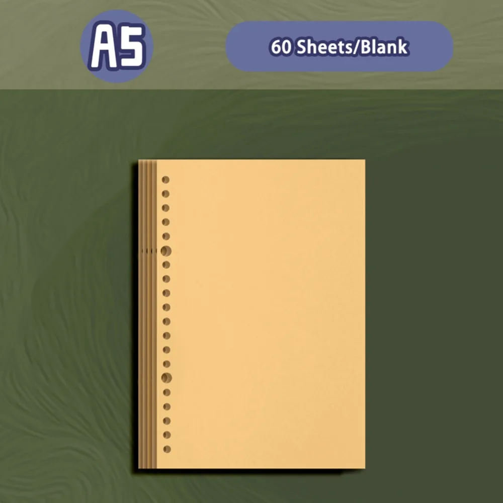 Vintage A5/A6 Notebook PU Leather Detachable Shell Travel Journal Loose-leaf Binder Notepad Student