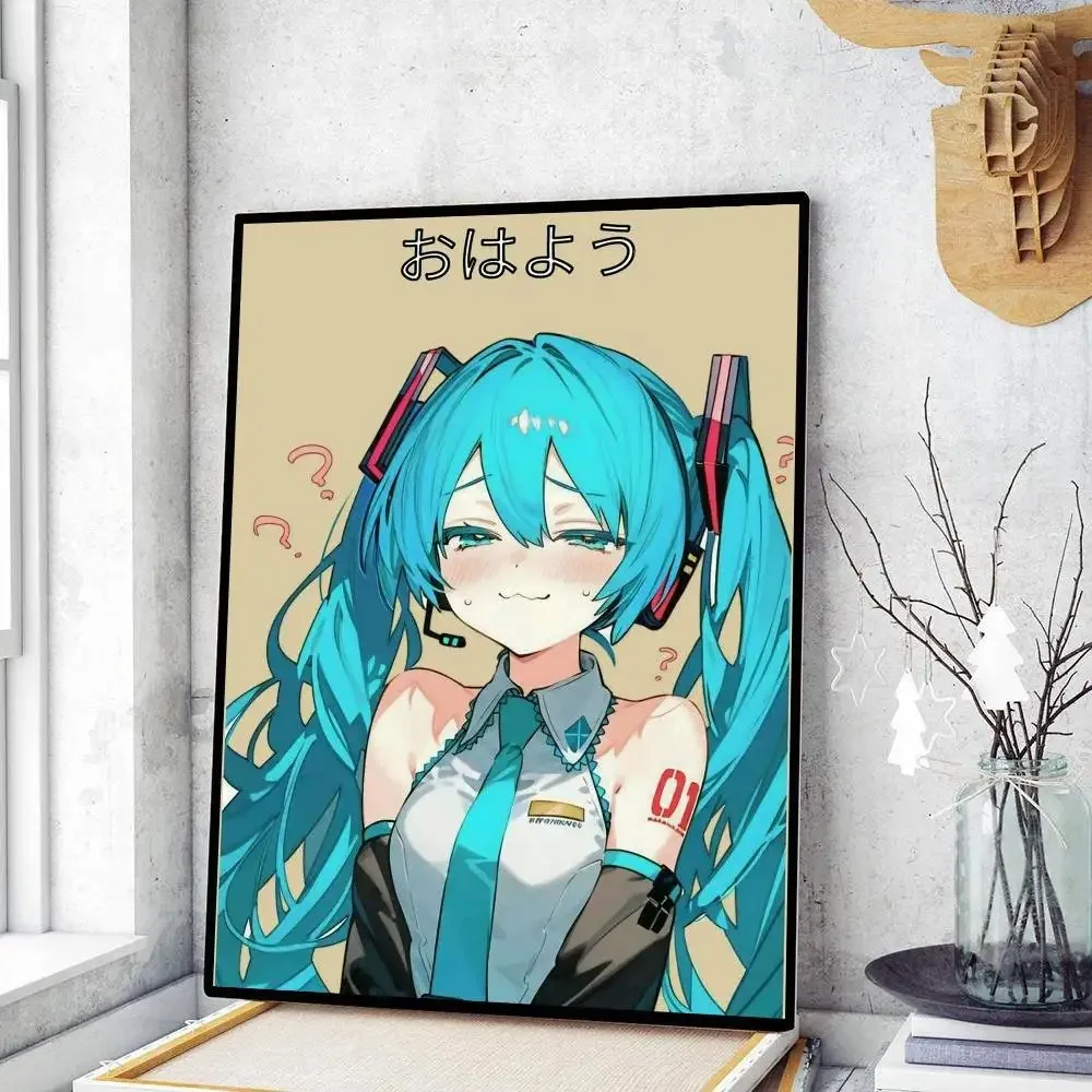 

Картина по номерам: Милая аниме-фигурка Хацунэ Мику, декор для дома, настенная живопись для спальни, подарок, без рамы