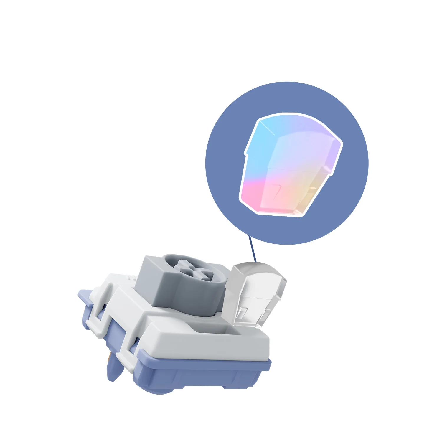 GATERON KS-33 Low Profile 2.0 Grey Heron Keyboard Switch 3 Pin RGB Customized DIY Hot Swap Mechanical Keyboard Gaming Office