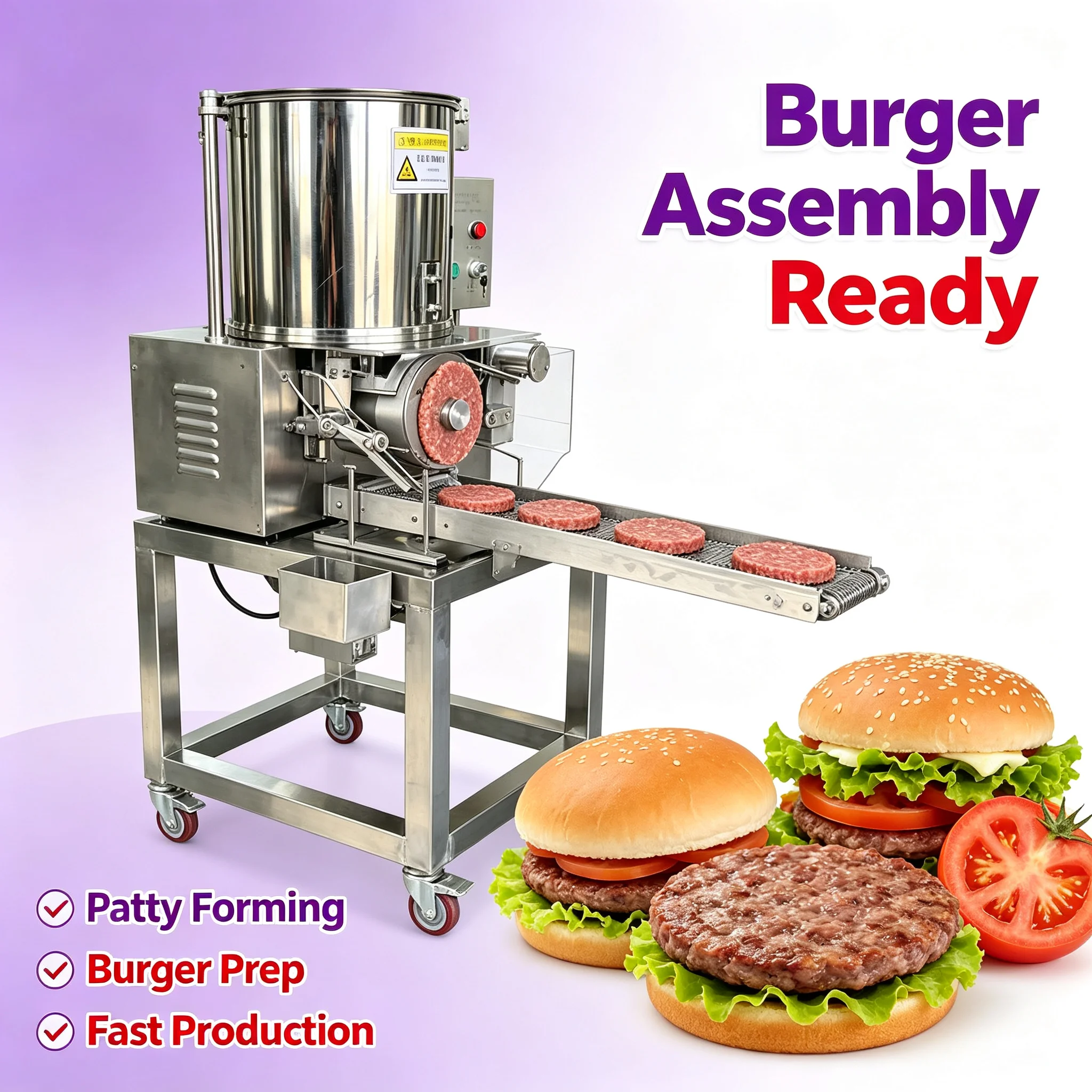 High‑Efficiency Hamburger Patty Maker, Auto Forming Device for Burger Patty Food‑Plant Enterprise