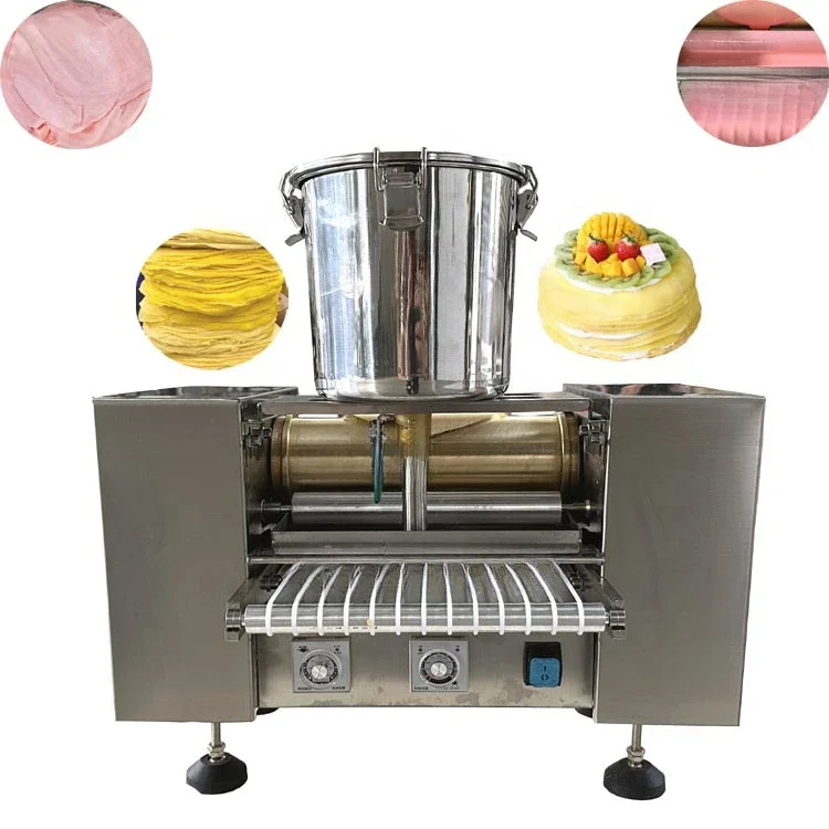 for Commercial Automatic Mini Mille Egg Crepe Machine Thousand Layer Cake Pancake Egg Skin Crepe Millecrepe Making Machine