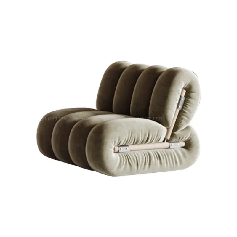 Modern minimalist cream fabric sofa, club beauty salon sales department negotiation reception sofa