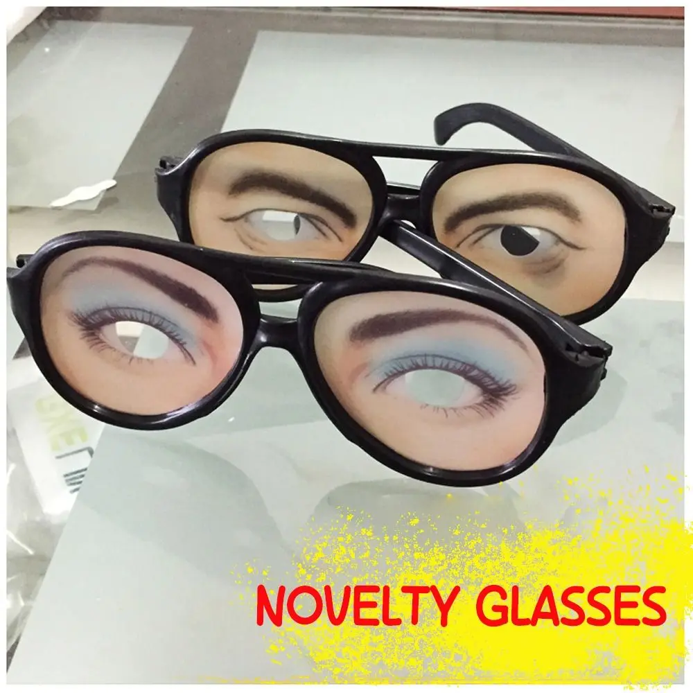 Joke April Fools' Day Novelty Glasses Performance Props Photo Booth Props Funny Glasses Gag Eye Ball Prank Toy Party