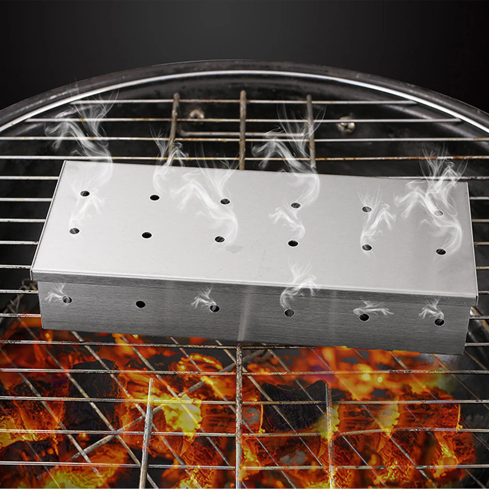BBQ Accessories Outdoor Stainless Steel Smoker Cold Smoke BOX Barbecue Smoke Box Barbecue Grill Smoking Barbacoa for Kitchen