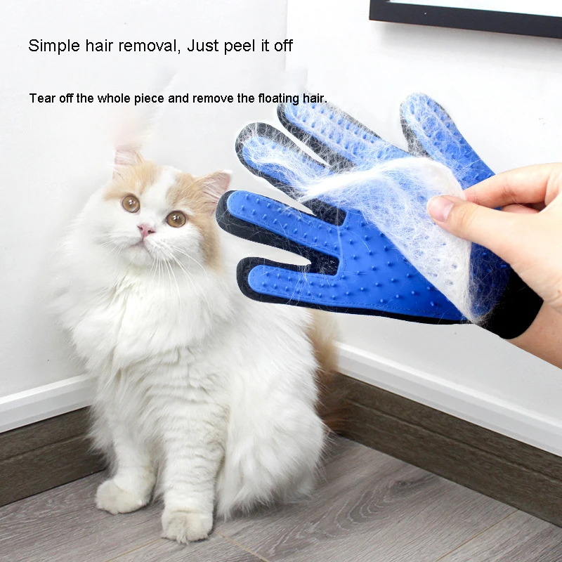 1PC Pet Remove Hair Glove Cat Grooming Beauty Cleaning Effective Massage Dog Combs Floating Brush Take A Shower