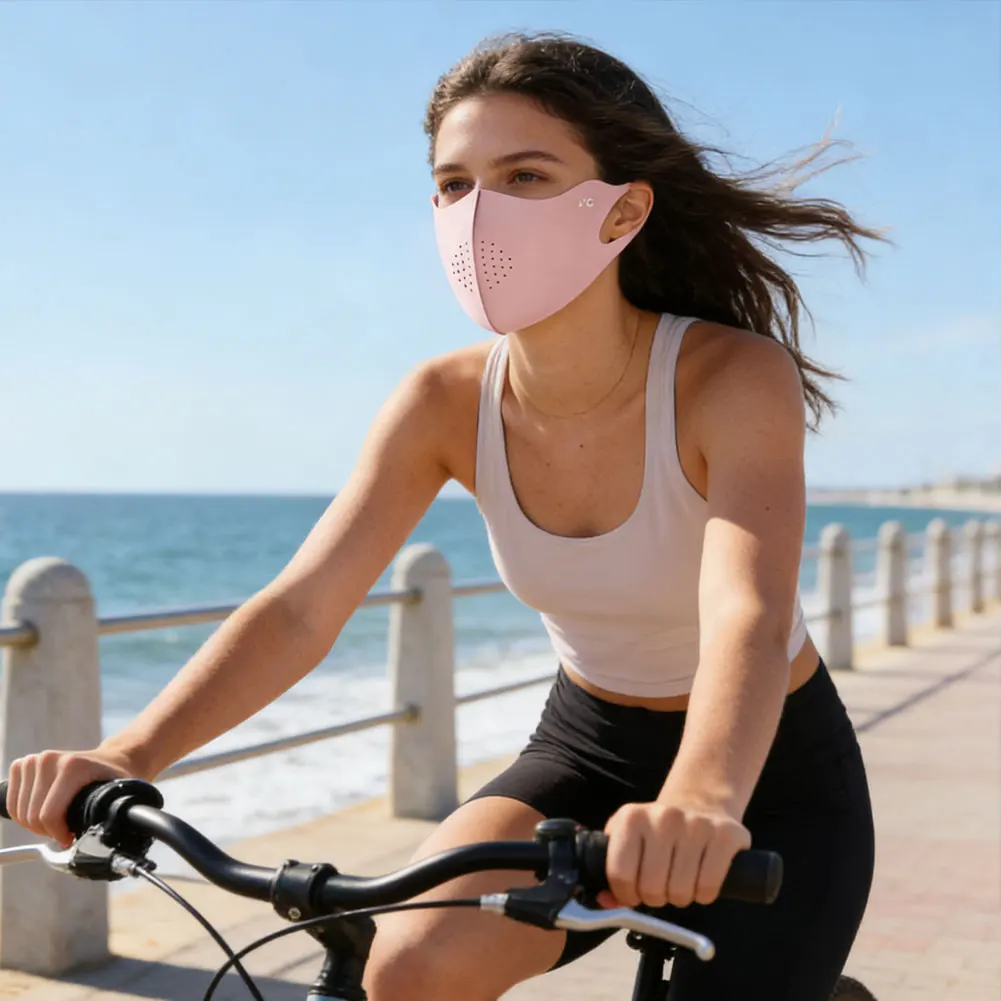 

3 шт., маска для защиты от ультрафиолета из ледяного шелка, унисекс, летняя 3D бесшовная дышащая моющаяся маска для лица для занятий спортом на открытом воздухе, прохладное ощущение прикосновения