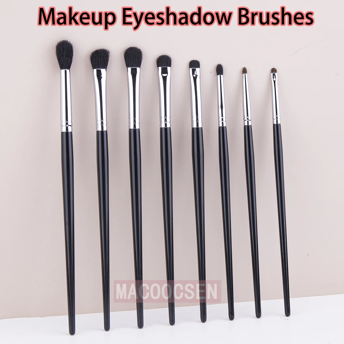 

8pcs Eyeshadow Brushes Eye shadow Blending Crease Smudge Shader Detail Makeup Brush Goat Hair Horsehair Copper TubeSolid Wood