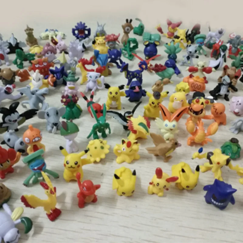 

144 Style Pokemon Toys Anime Cute Pikachu Action Figure PVC Model Ornament Decoration Collect Doll For Children's Christmas Gift