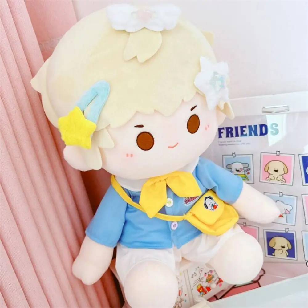 4Pcs/Set School Uniform 40cm Cotton Doll‘s Clothes DIY Dress Up Shirt 40CM Plush Toys Clothing Messenger Bag Multicolour