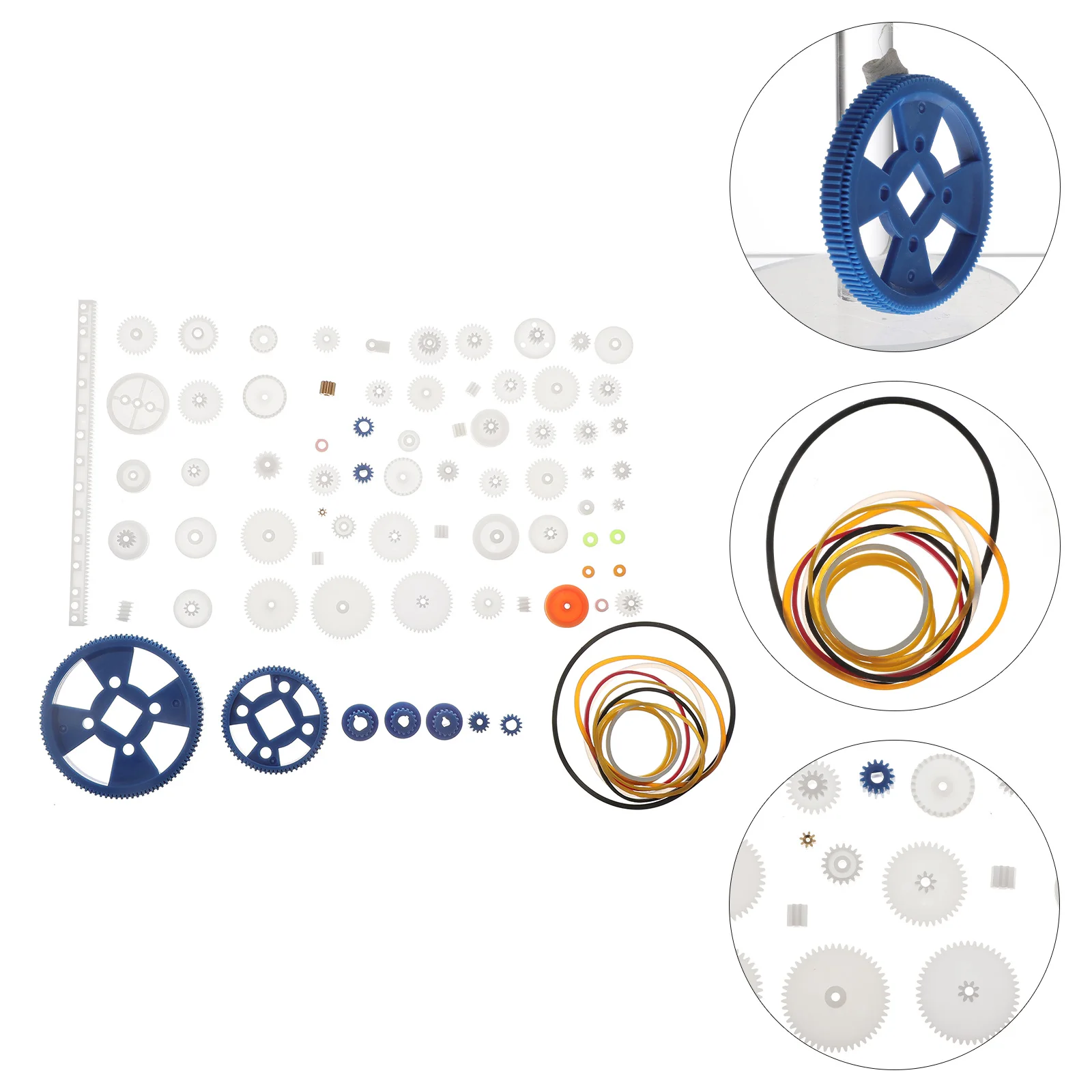 

80pcs Gear Kit Plastic Gears Set Parts Double Reduction Motor Educational Toys Kids Worm Model Making